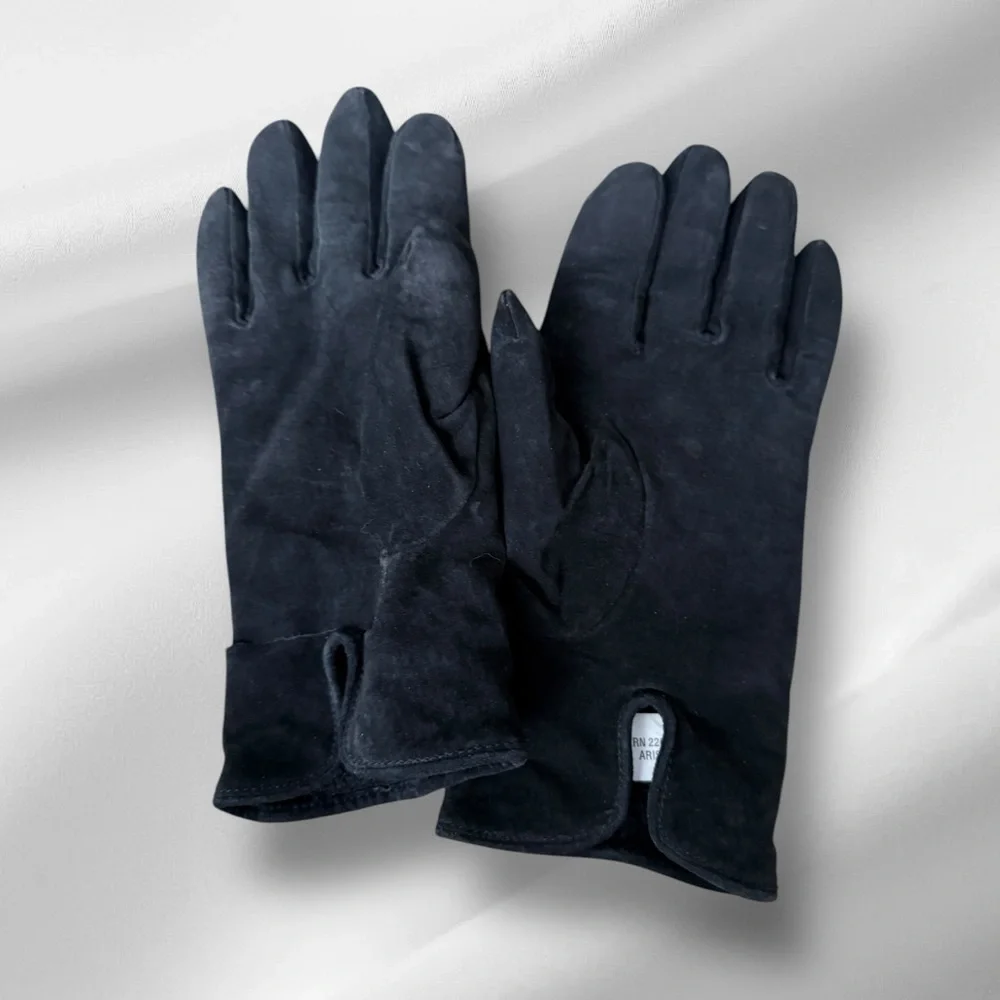 Aris Black Leather Gloves‎